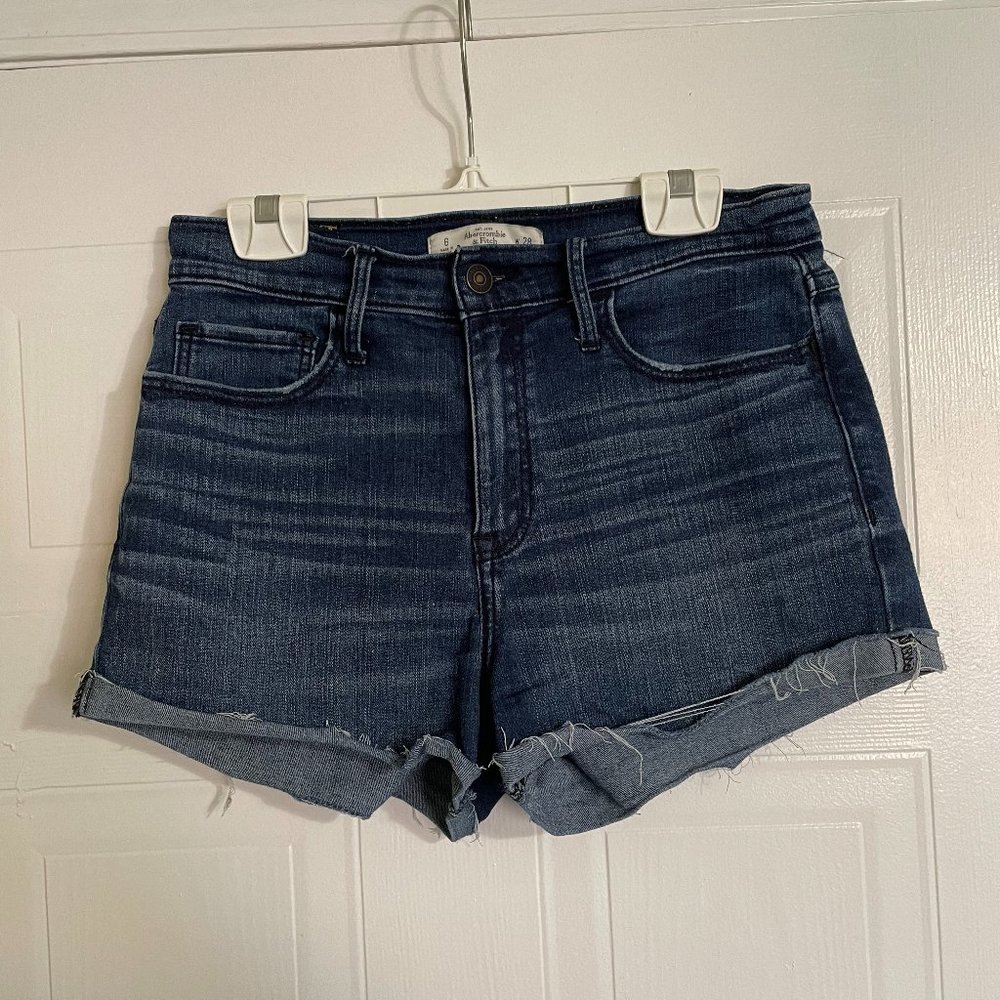 Abercrombie & Fitch Dark Blue Denim Shorts